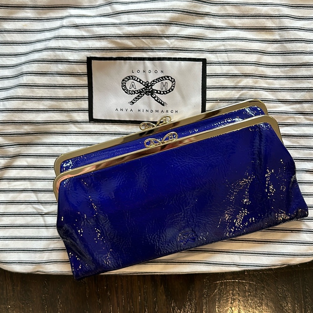 Patent leather clutch bag